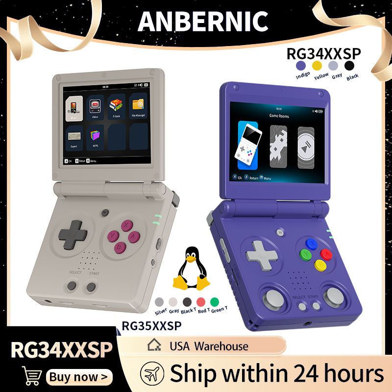 Retro Gaming Arcade Console - Anbernic RG34XXSP RG35XXSP Перекидная портативная игровая