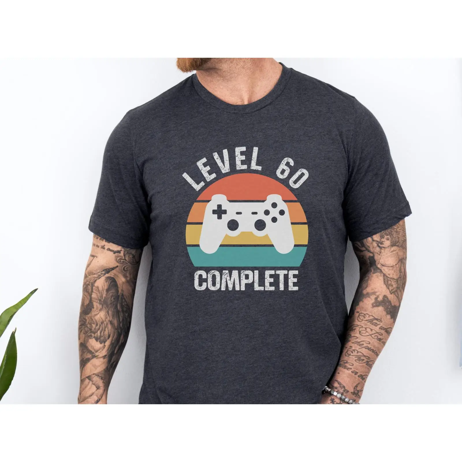 Retro Gaming Achievements - Футболка Level 60 Complete в стиле