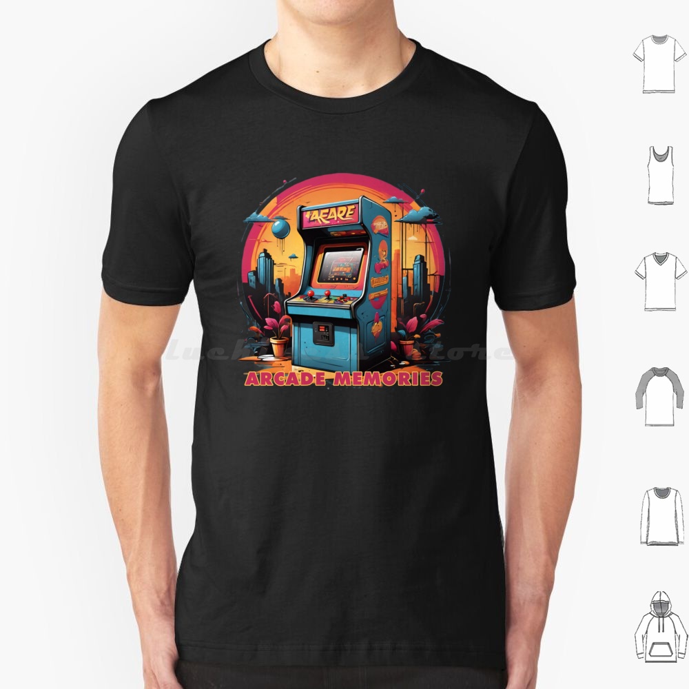 Retro Gaming Gamestop - Аркадные воспоминания-аркадная футболка из хлопка для