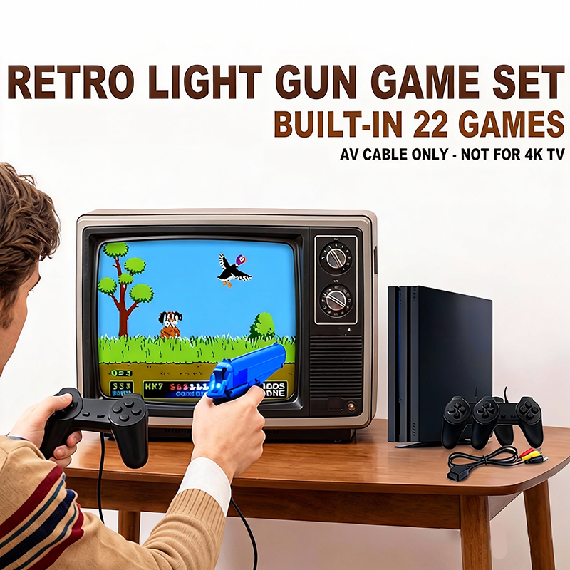 Retro Gaming Light Gun - Игровая консоль в стиле PS4 с