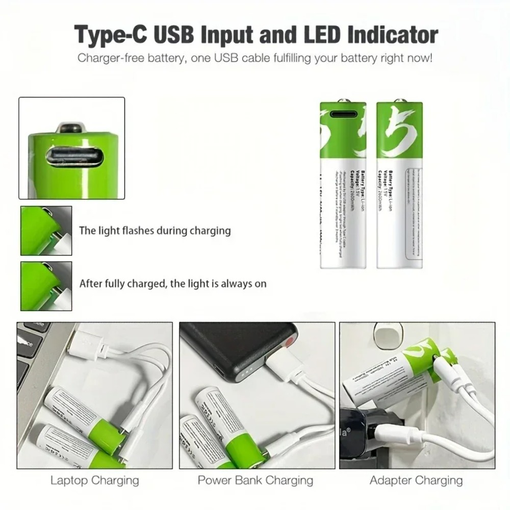 8 шт. 1.5В AA 2600мВтч Аккумул – обзор и цена Rechargeable Battery Aa