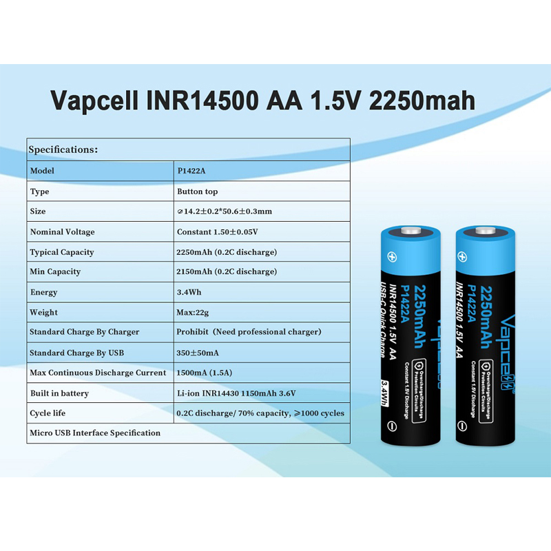 Аккумуляторная батарея Vapcell – обзор и цена Rechargeable Battery Aa