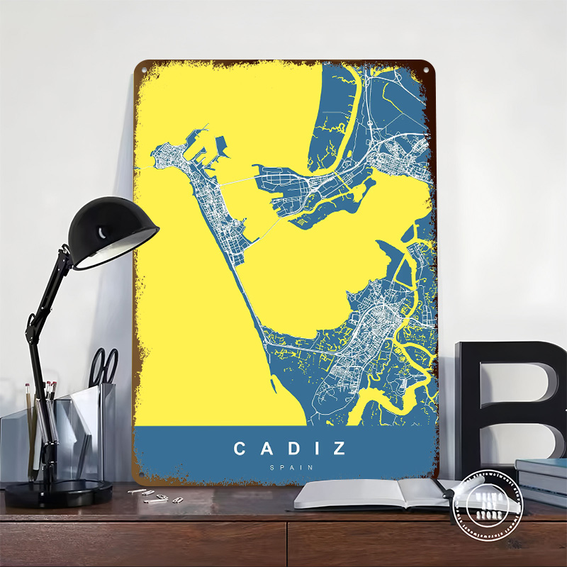 CADIZ SPAIN жестяные плакаты,  – обзор и цена Retro Gaming Desk
